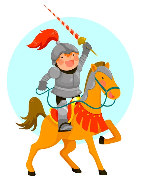 Cartoon knight — Stock Vector