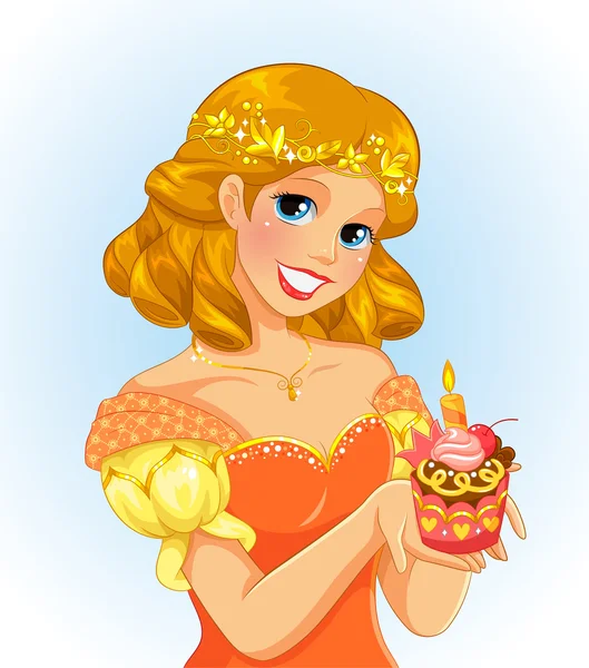 Anniversaire Princesse — Image vectorielle