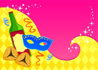 Purim kartı şablonu