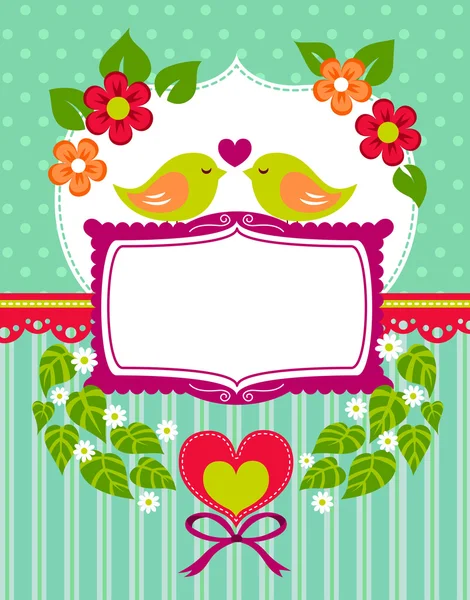 Design de carte romantique — Image vectorielle