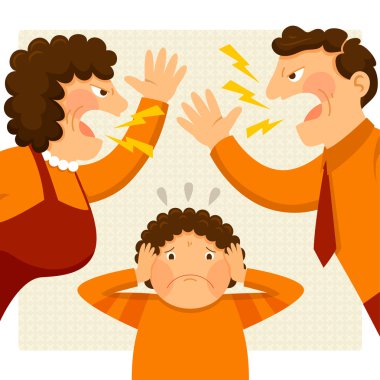 fighting parents clipart