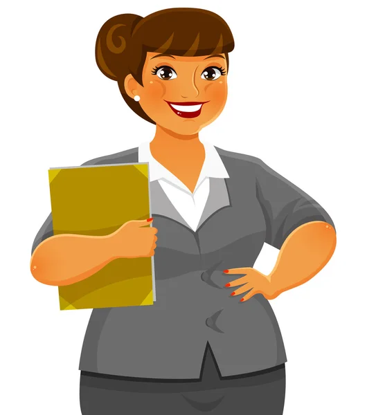 Curvy business woman Royalty Free Stock Illustrations
