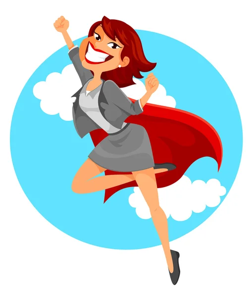 Super business woman — Stock Vector