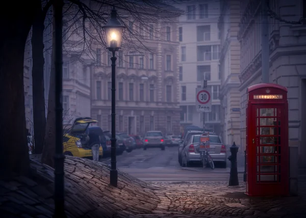 Éjszakai street, Bécs — Stock Fotó