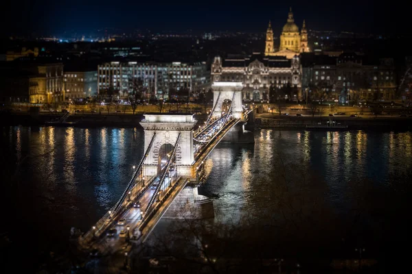 Puente de la cadena en Budapest — Foto de Stock