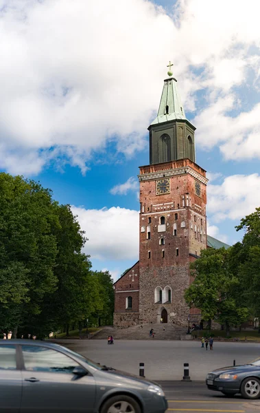 Turku Cathedral op zonnige dag — Stockfoto