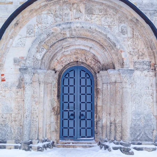 Altes Tor Des Klosters Winter Viel Schnee Russland — Stockfoto