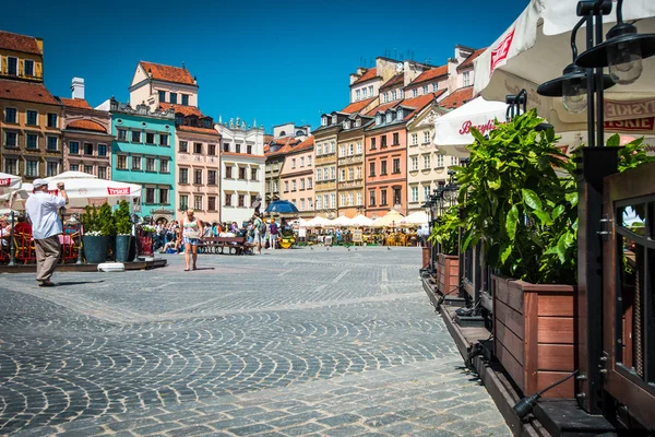 Praça do mercado em Varsóvia — Fotografia de Stock