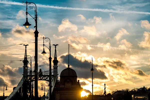 Budapest liberty bridge, Hongarije, Europa. — Stockfoto