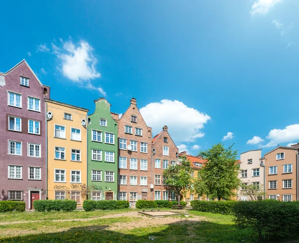 Gdansk, Polonya, Avrupa 'daki eski kasaba evleri. — Stok fotoğraf