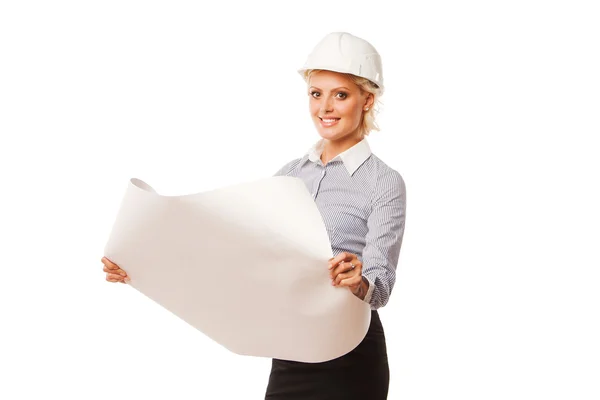 Young female construction specialist — Stock Photo, Image