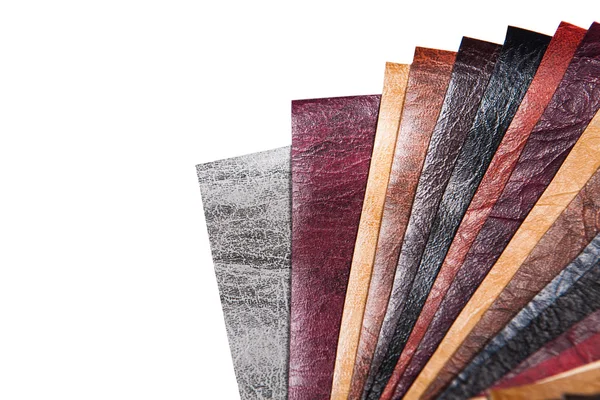 Color samples of different leather — Stock Photo, Image