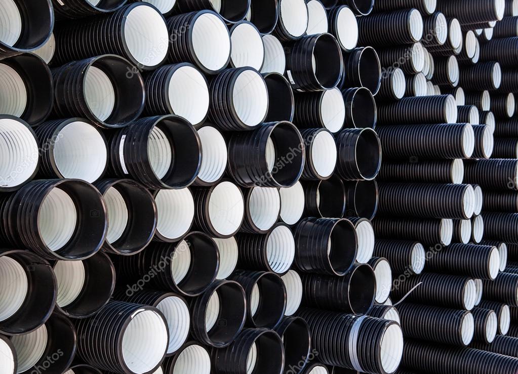 Black and white PVC pipes Stock Photo by ©Milazed 60775039