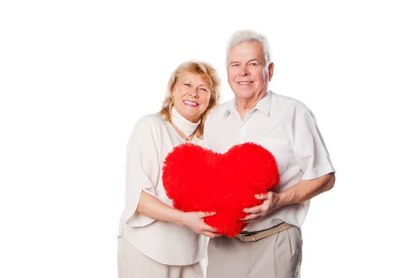 Aşık mutlu son sınıf çifti. Beyaz arkaplan üzerinde izole edilmiş.