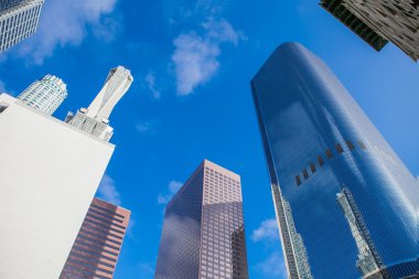 La, Los Angeles şehir merkezinin içinde gökdelenler