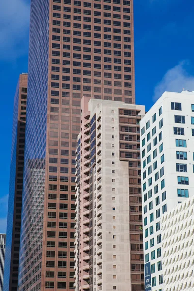 Fragment of glass skyscrapers in downtown — Stock Photo, Image