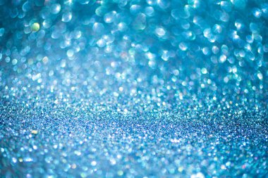 Zarif mavi arka plan ile bokeh ışıklar defocused