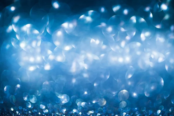 Elégant fond abstrait bleu avec des lumières bokeh défocalisées — Photo