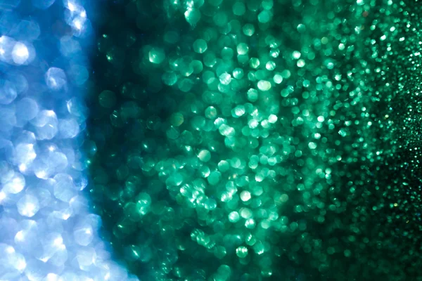 Smaragd defokussierte Lichter Bokeh Hintergrund. — Stockfoto