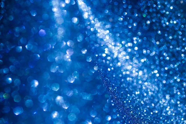 Elegante fundo abstrato azul com bokeh luzes desfocadas — Fotografia de Stock