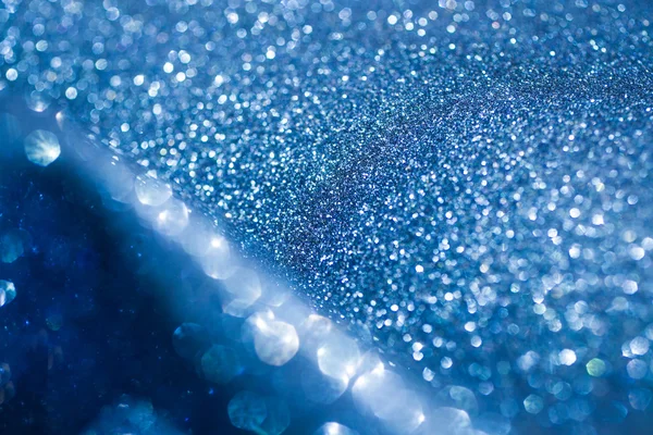 Elegante fundo abstrato azul com bokeh luzes desfocadas — Fotografia de Stock