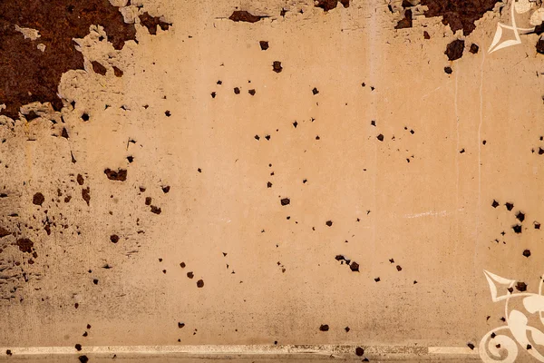 Fondo de pintura pelada y metal viejo oxidado — Foto de Stock