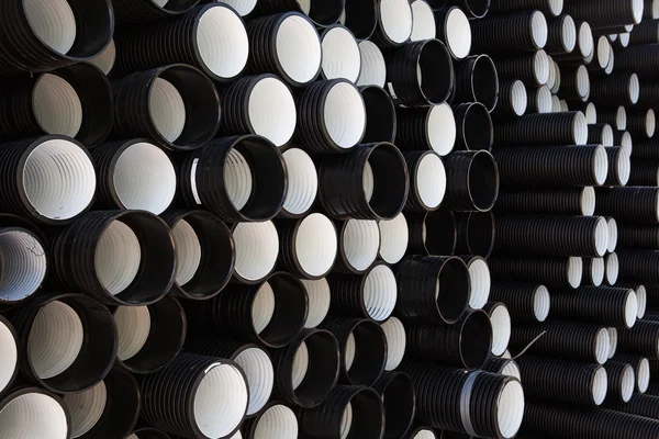 Background of plastic pipes — Stock Photo, Image