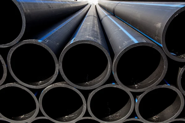 Background of plastic pipes — Stock Photo, Image