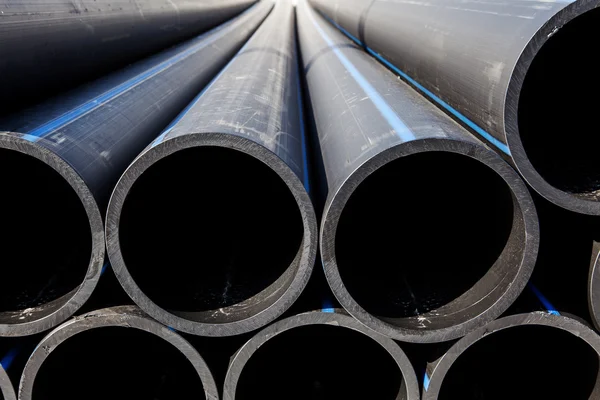 Background of plastic pipes — Stock Photo, Image