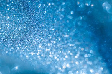 Noel arka plan olarak soyut mavi ışık bokeh