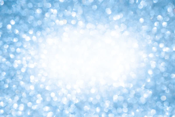 Blue bokeh christmas winter background with copy space — Stock Photo, Image