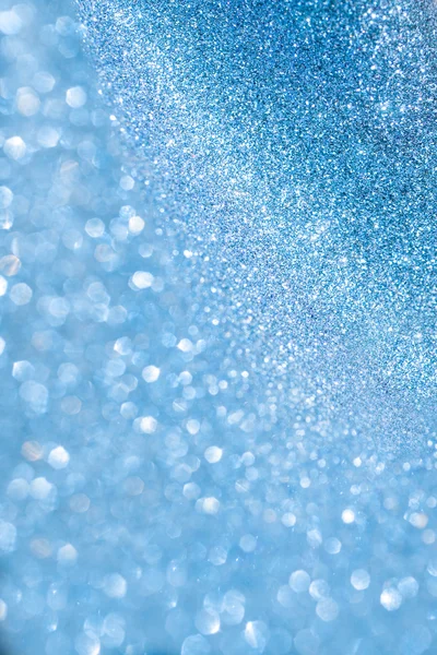 Christmas blue shiny bokeh abstract background — Stock Photo, Image