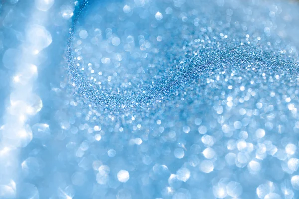 Snowy blue glitter shiny christmas abstract background — Stock Photo, Image