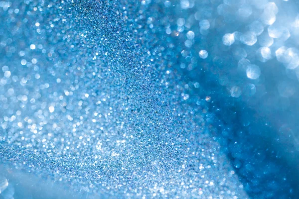 Neige bleu paillettes brillant Noël fond abstrait — Photo