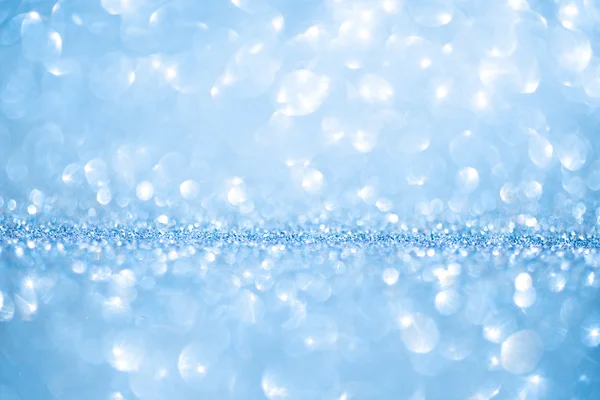 Bokeh azul fundo de Natal nevado — Fotografia de Stock