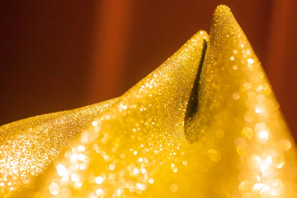 Guld glitter jul abstrakt bakgrund. Glänsande gyllene ljus — Stockfoto