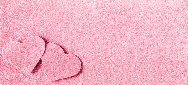 ピンクのキラキラ光沢のある抽象的なバレンタインデー背景 — ストック写真