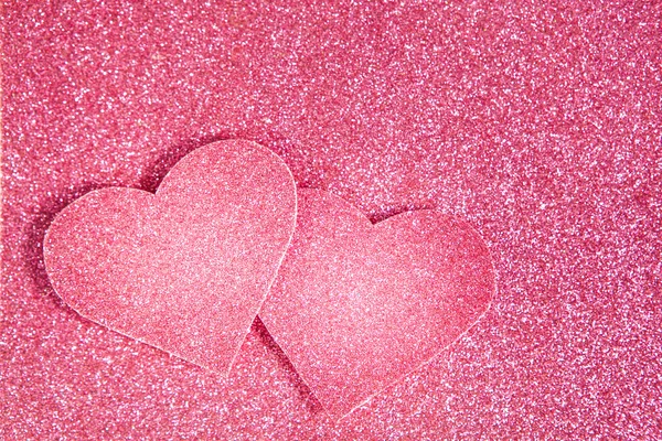 ピンクのキラキラ光沢のある抽象的なバレンタインデー背景 — ストック写真