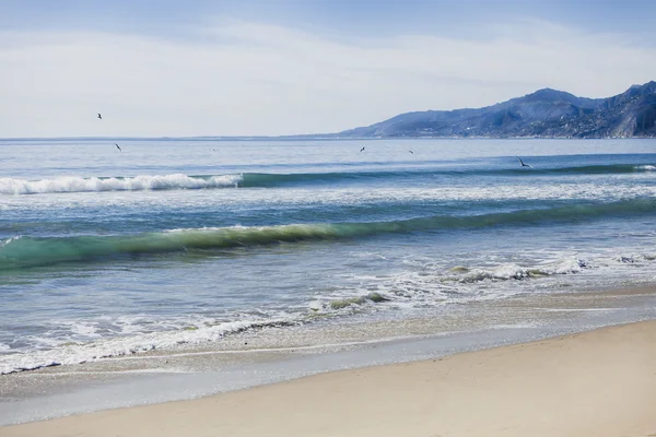 Bela vista para o mar na praia de Santa Monica — Fotografia de Stock