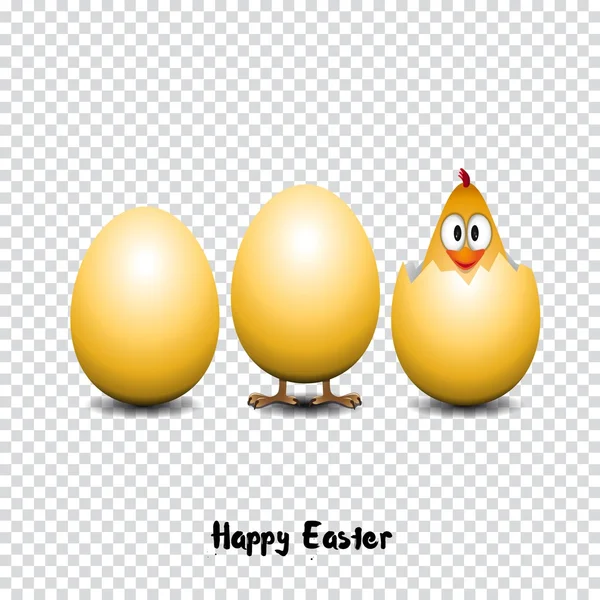 Happy Easter card with eggs — Stock Vector