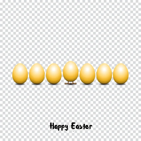 Happy easter card with eggs — Stock Vector