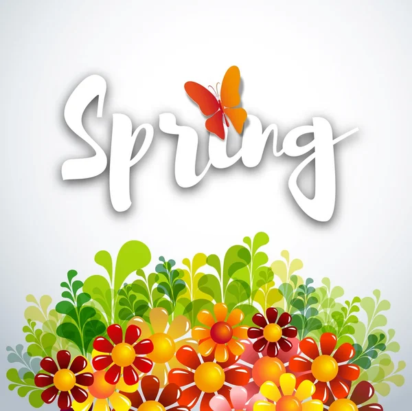 Fondo floral de primavera — Vector de stock
