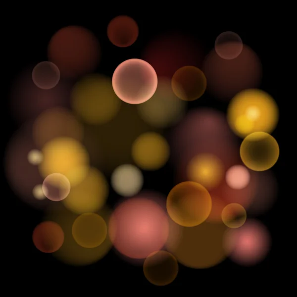 Gold bokeh of blurred lights — Stock Photo, Image