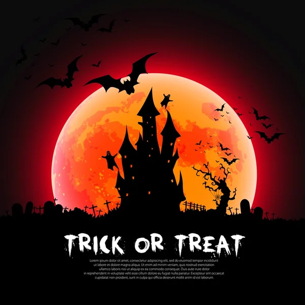 Trick or treat Halloween card — Stock Vector
