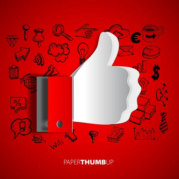 Icono de Papercut redes sociales — Vector de stock