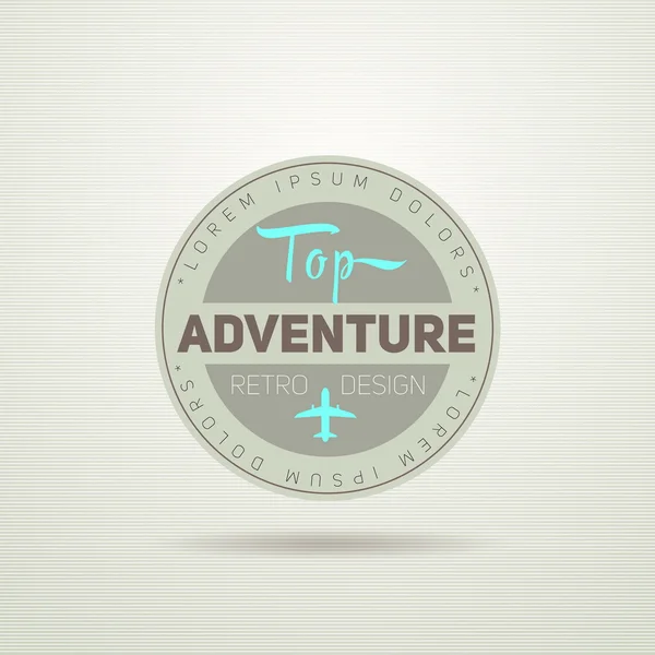 Adventure Flight Vintage Badge — Stock Vector
