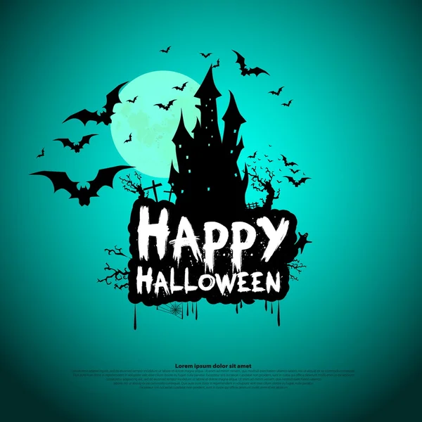 Happy halloween kartu šablona — Stockový vektor