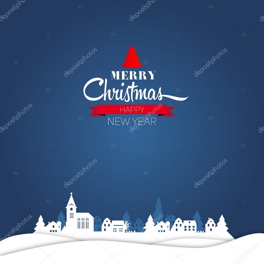 Merry Christmas greeting card