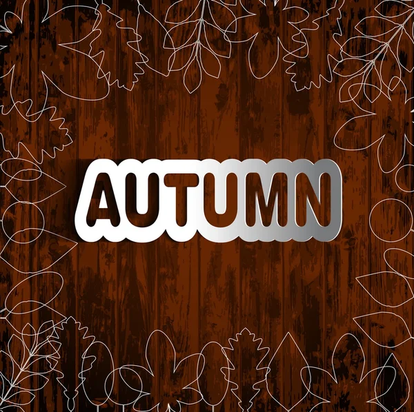 Autumn vintage typography poster — Stock Vector