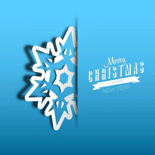 Papier découpé Noël flocons de neige — Image vectorielle